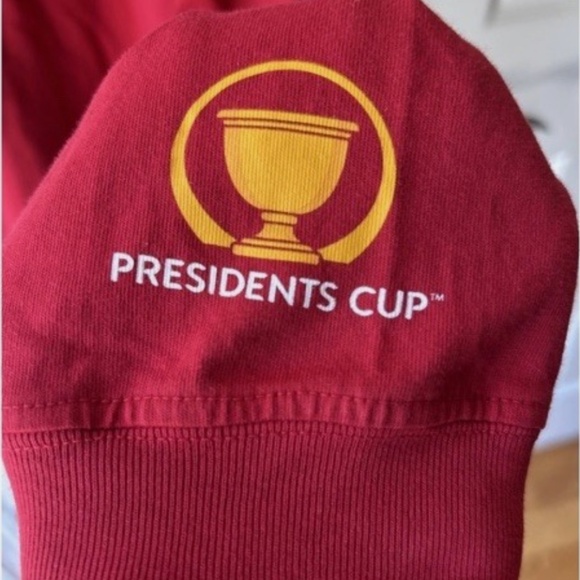 Malbon Presidents Cup United States Souvenir Long Sleeve T-Shirt Red - Picture 5 of 10